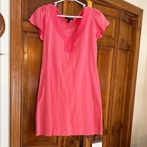 Pink V-Neck Dress